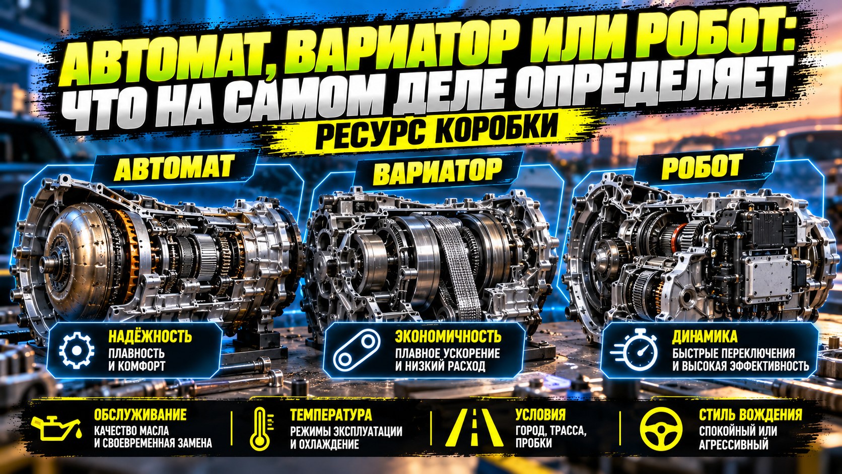 Автомат, вариатор или робот: что на самом деле определяет ресурс коробки