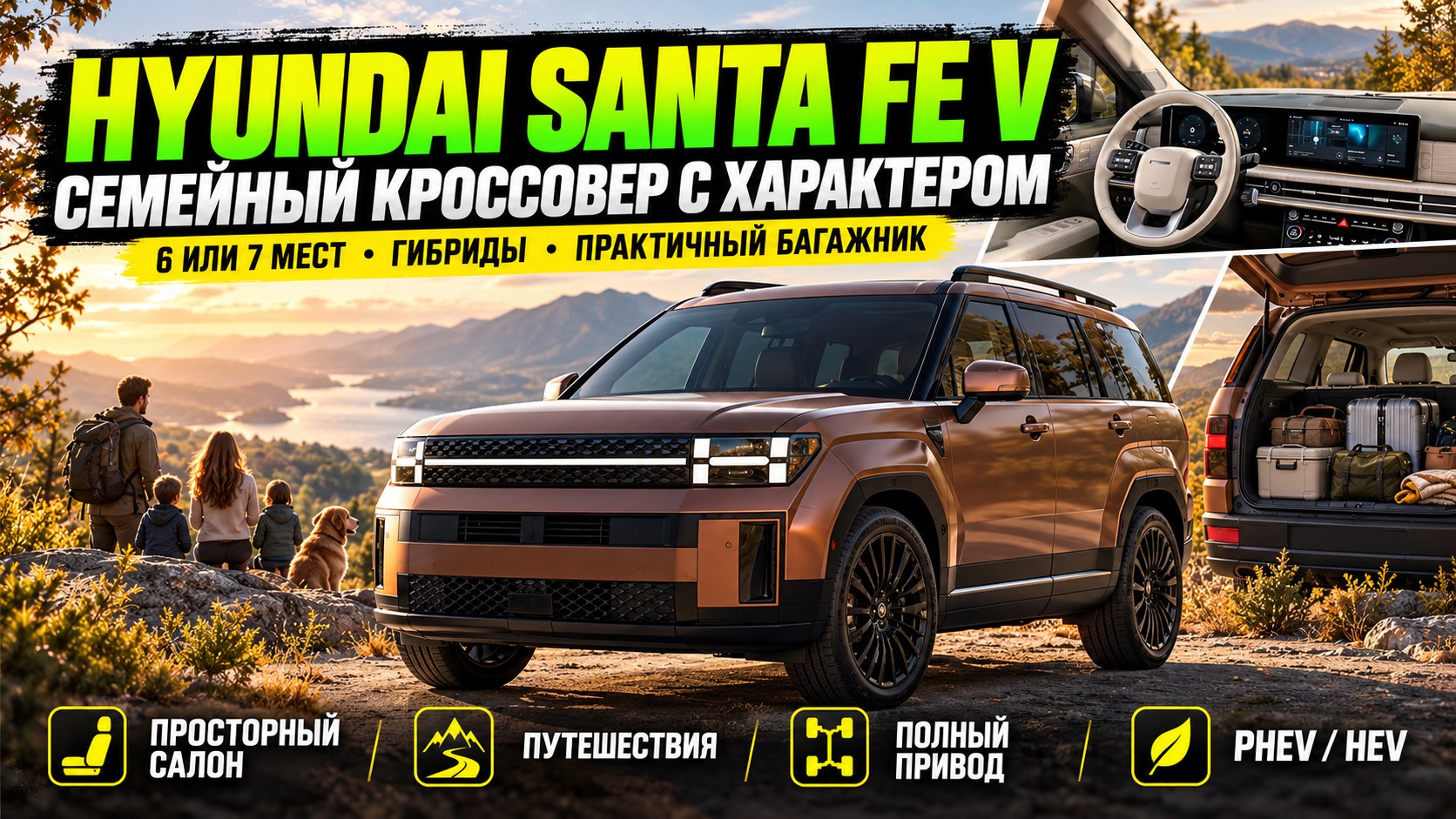 Hyundai Santa Fe пятого поколения: зачем семейному кроссоверу такой характер