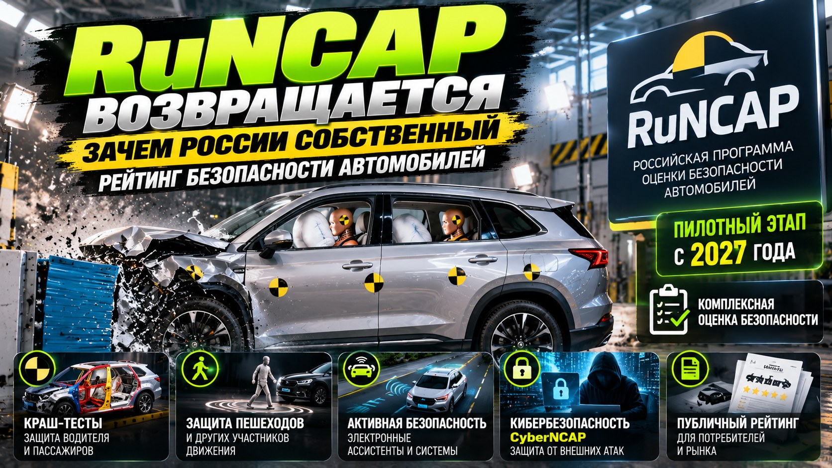 RuNCAP возвращается: зачем России собственный рейтинг безопасности автомобилей