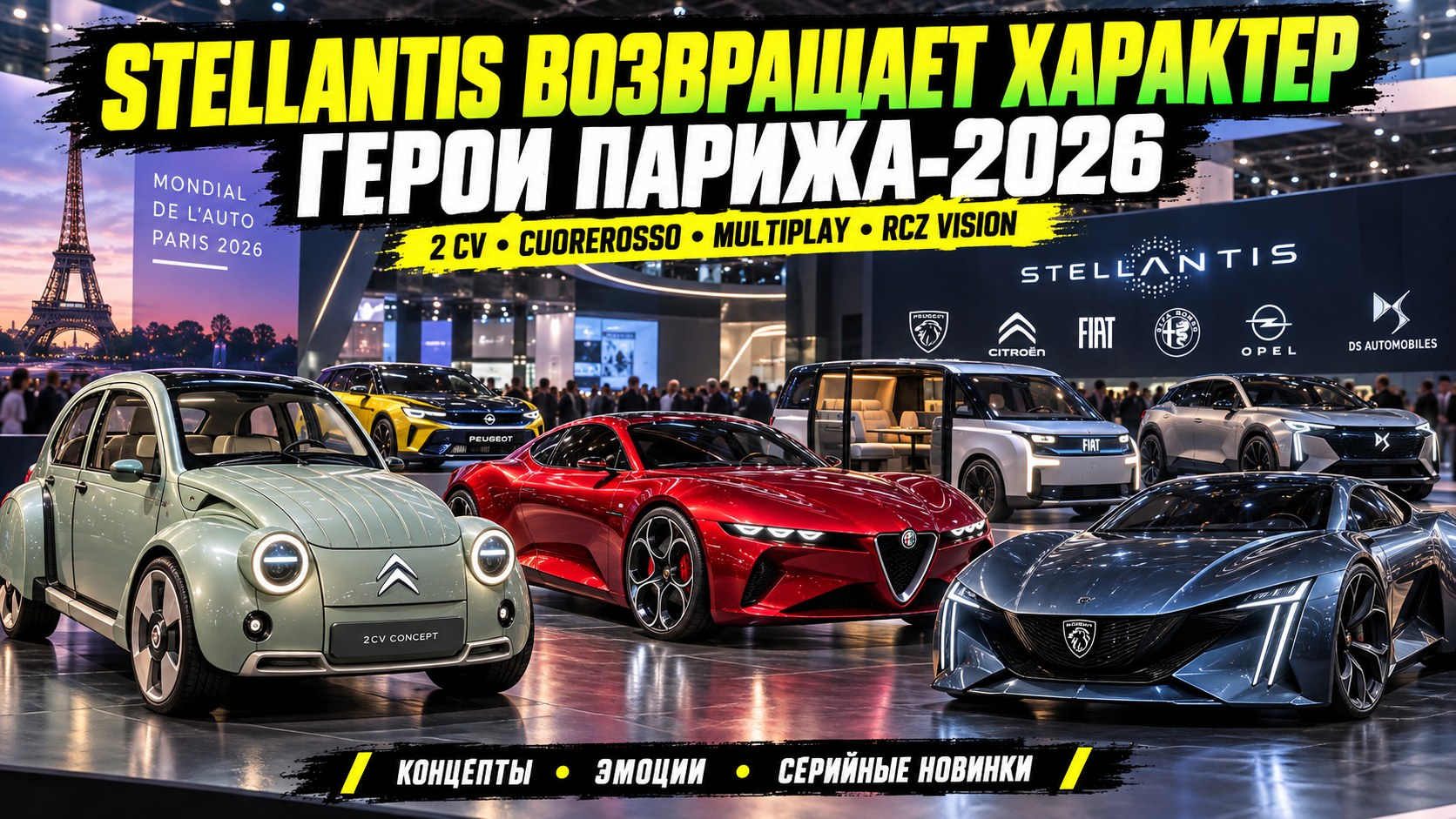 Stellantis возвращает характер: маленький Citroën, купе Alfa Romeo и другие герои Парижа-2026