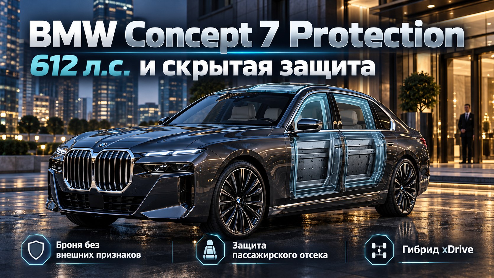 BMW представила бронированную «семёрку» на 612 сил: защита без внешних признаков