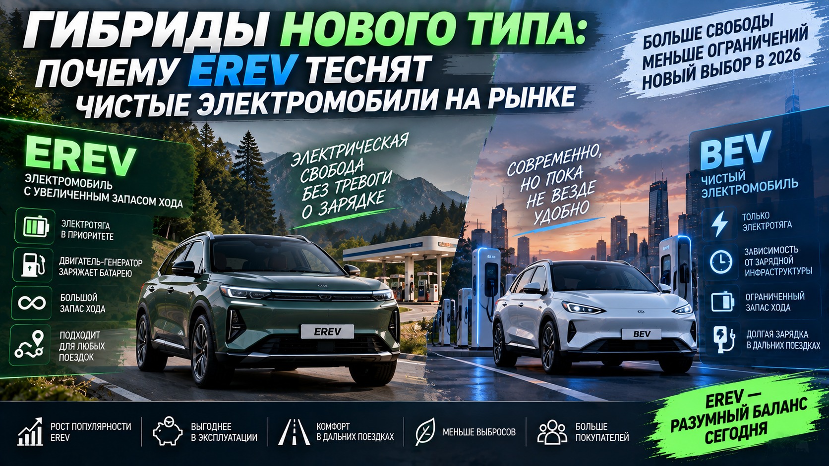 Гибриды нового типа: почему EREV теснят чистые электромобили на рынке