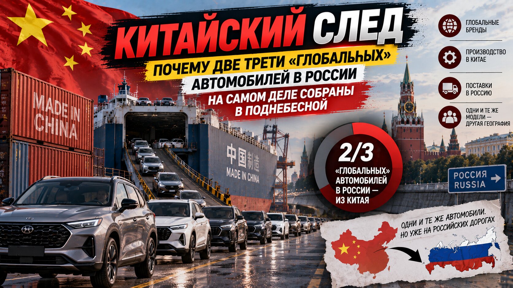 Китайский след: почему две трети «глобальных» автомобилей в России на самом деле собраны в Поднебесной