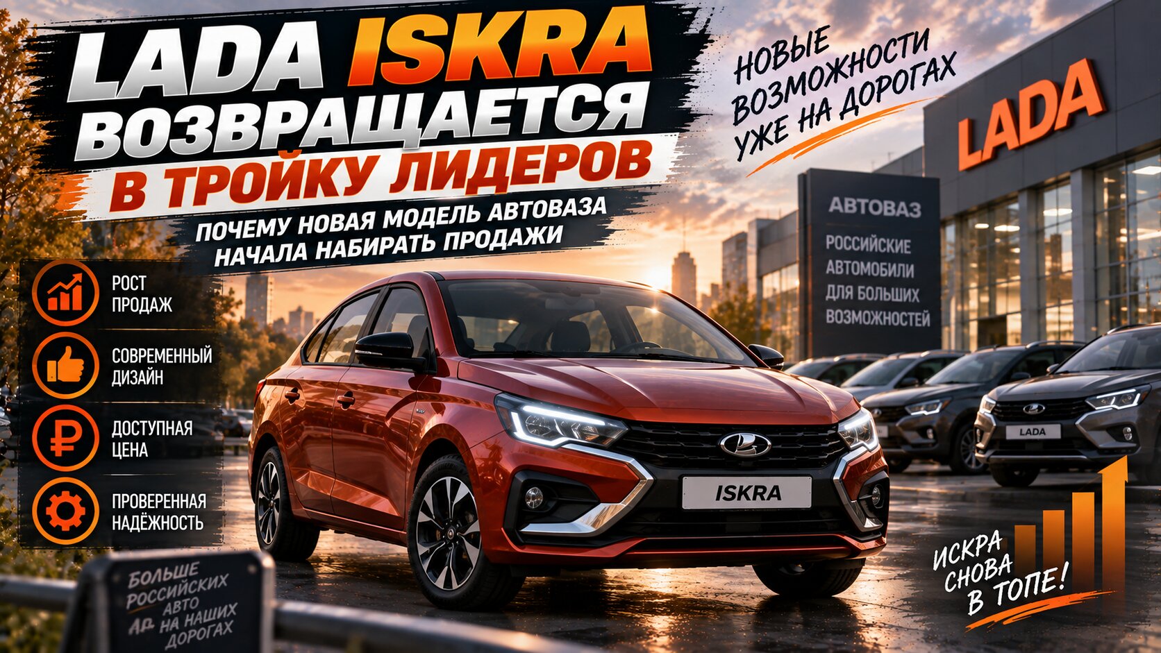 Lada Iskra возвращается в тройку лидеров: почему новая модель АвтоВАЗа начала набирать продажи