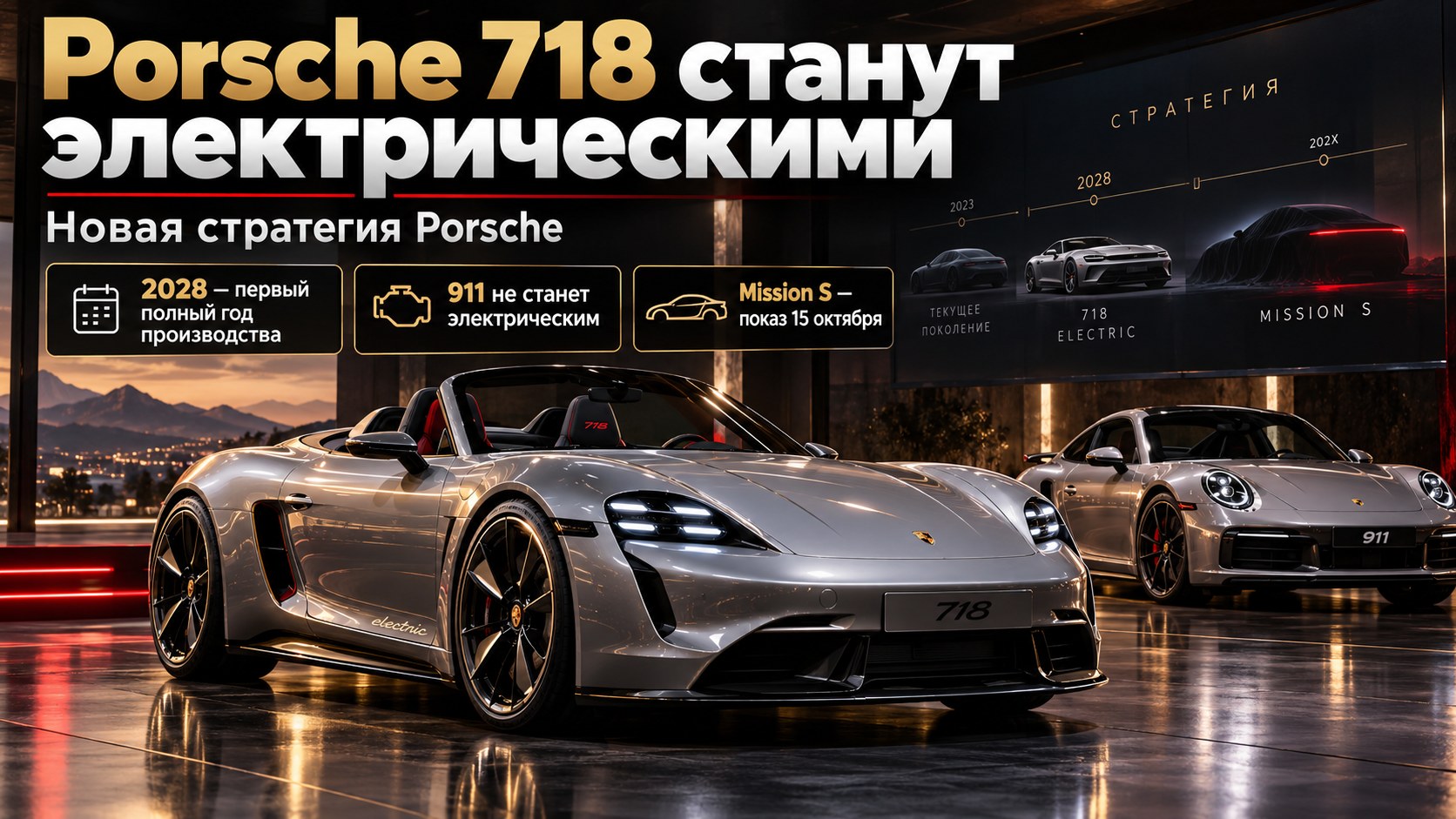 Porsche 718 станут электрическими: стратегия компании закрыла вопрос с бензиновыми Boxster и Cayman